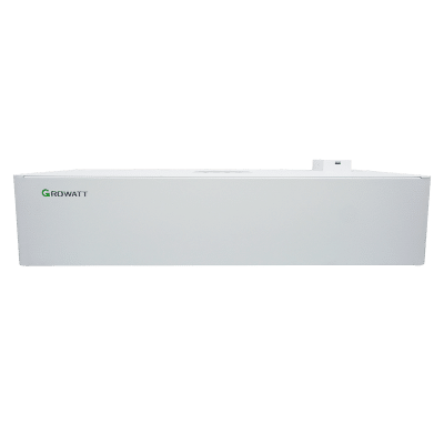 Vooraanzicht van Growatt AXE 5.0L Low Voltage batterijmodule