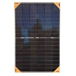 Jinko Solar Tiger Neo N-Type 430Wp glas-glas zonnepaneel, voorzijde met beschermende hoeken.