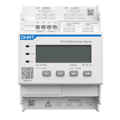 Growatt Smart Meter TMP-6CT-C-EU mit übersichtlicher Schnittstelle und Anschlüssen.